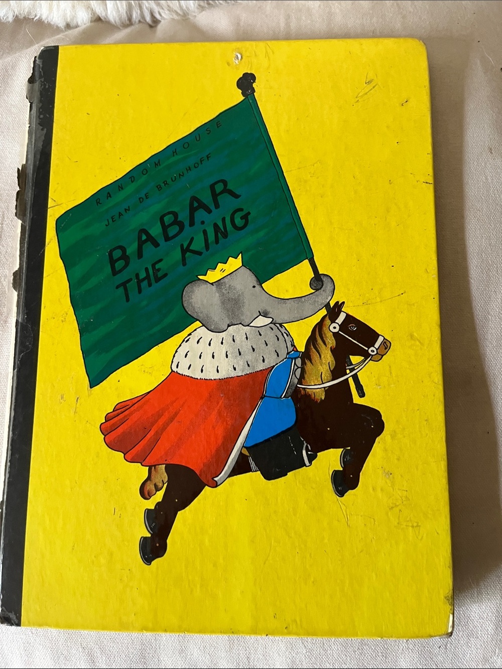 Vintage rare Classic Yellow Babar the King Hardcover Book 1935 first edition